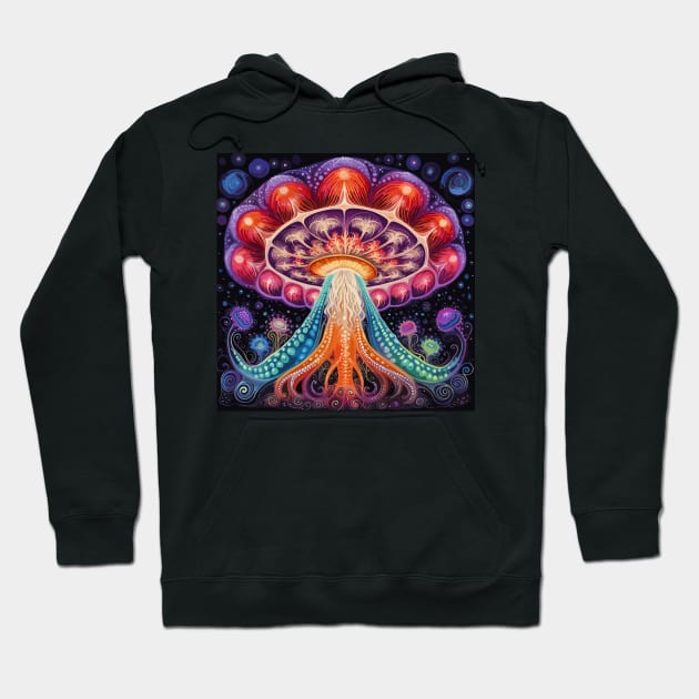 Chakra Infused Mushroom Meditation Hoodie by MushMagicWear